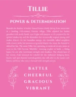 Tillie name meaning wall art by Get Your Story in pink