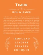 Timur custom name meaning print in orange