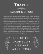 Trayce custom name meaning print in gray