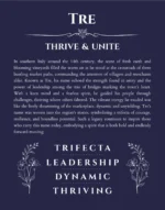 Tre personalized name art with origin story in navy blue