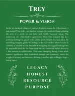 Trey custom name meaning print in dark green