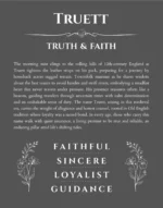 Truett custom name print for wall display in gray
