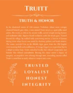 Truitt custom name print for wall display in orange
