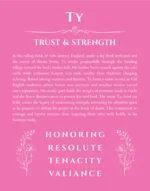 Ty custom name meaning print in pink