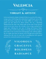 Valencia personalized name art with origin story in blue