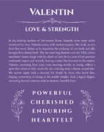 Valentin custom name art showing meaning and origin in purple