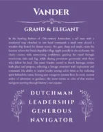 Vander personalized name art with origin story in purple