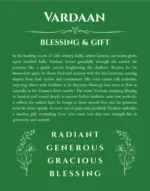 Vardaan custom name print for wall display in dark green