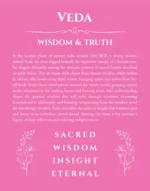 Veda custom name meaning print in pink