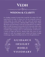 Vedh personalized name art with origin story in purple