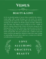 Venus name meaning wall art by Get Your Story in dark green