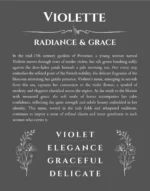 Violette personalized name meaning print in gray