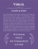 Virgil personalized name art with origin story in purple