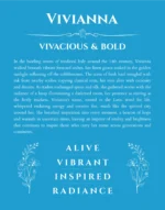 Vivianna name meaning wall art by Get Your Story in blue
