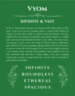 Vyom personalized name print with origin and traits in dark green