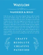 Waylon custom name meaning print in blue