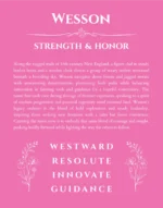 Wesson personalized wall art with the story of your name in pink