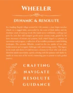 Wheeler personalized name meaning print in orange