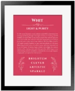 Whit name meaning wall art by Get Your Story in red with black matte frame
