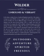 Wilder name meaning gift print in navy blue