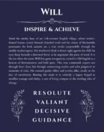 Will personalized name art with origin story in navy blue