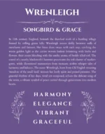 Wrenleigh custom name art showing meaning and origin in purple