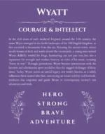 Wyatt name meaning gift print in purple