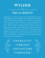 Wylder name origin print with meaning and traits in blue