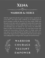 Xena name meaning gift print in gray