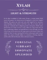 Xylah personalized name art with origin story in purple