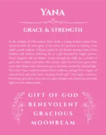 Yana name meaning gift print in pink