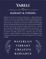Yareli name meaning wall art by Get Your Story in navy blue