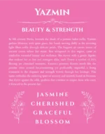 Yazmin personalized name meaning print in pink