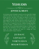 Yehudis name origin print with meaning and traits in dark green