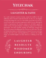 Yitzchak name origin print with meaning and traits in red