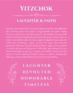 Yitzchok name meaning gift print in pink