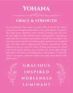 Yohana name meaning gift print in pink