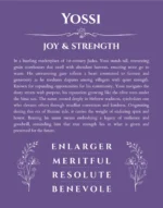 Yossi name meaning wall art by Get Your Story in purple