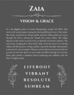 Zaia name origin print with meaning and traits in gray