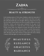 Zaina custom name print for wall display in gray
