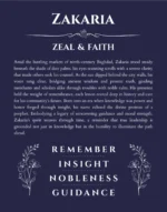 Zakaria personalized wall art with the story of your name in navy blue