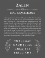 Zalen name meaning wall art by Get Your Story in gray
