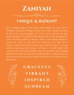 Zaniyah personalized wall art with the story of your name in orange