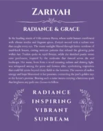 Zariyah personalized wall art with the story of your name in purple