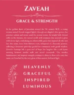 Zaveah name meaning wall art by Get Your Story in red