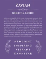 Zavian name meaning gift print in purple