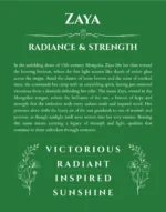 Zaya name meaning gift print in dark green