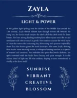 Zayla personalized name art with origin story in deep blue