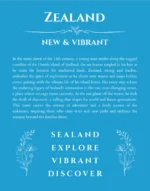 Zealand name meaning wall art by Get Your Story in blue