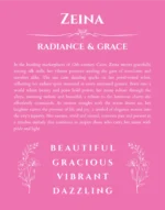 Zeina name meaning wall art by Get Your Story in pink
